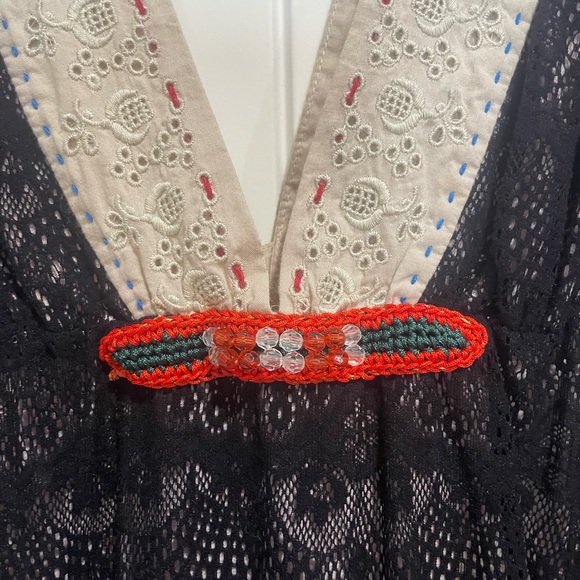 Free People Black Embroidered Lace Dress - Picture 3 of 9